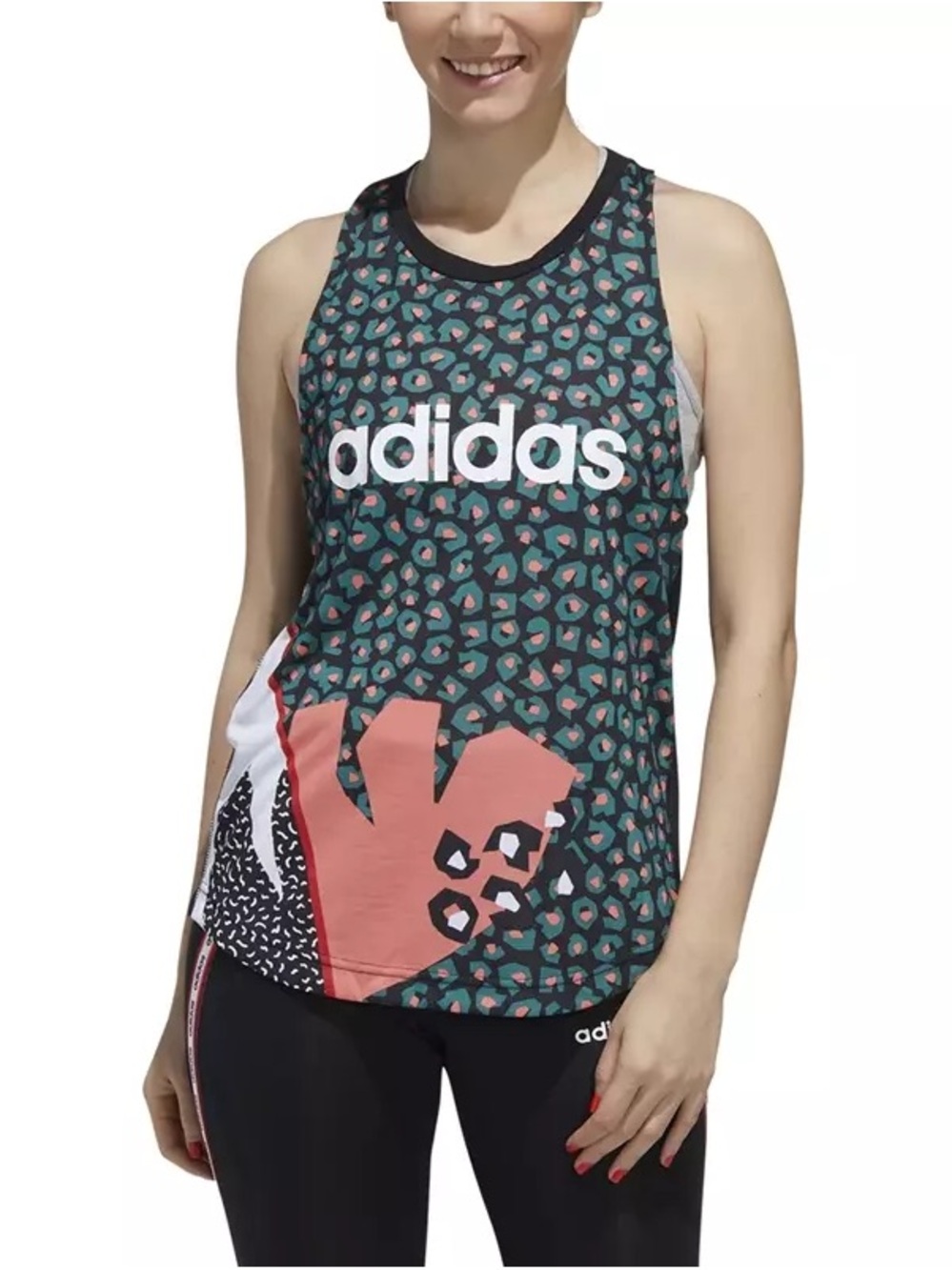 Adidas x Farm Rio Training Tank Top - Black Printed